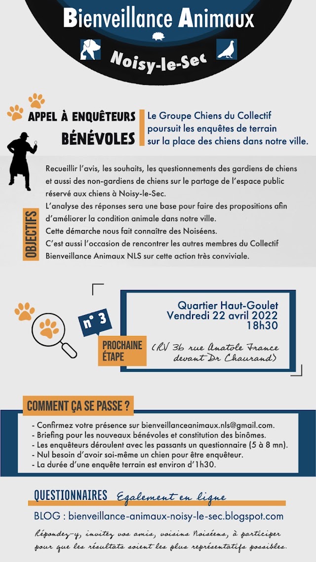 Appel à enquêteurs bénévoles - Quartier Haut-Goulet