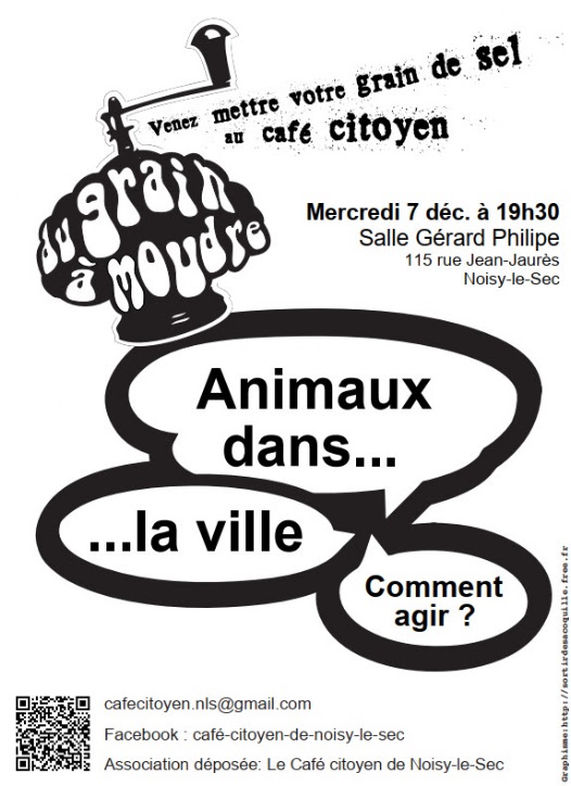 Débat du Café citoyen de Noisy-le-Sec "Les animaux en ville"